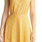 NWT BODEN Flippy Jersey Dress Yellow Pineapple Print Mini Cotton Modal US 14R Size 14 Photo 0