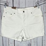 Levi's Levi’s NWT Size 32/14 White Denim Mid Rise Mid-Length Jean Shorts Photo 0