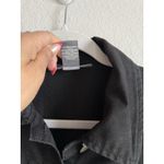 Kate & Mallory  Women's Small Black Denim Bell Sleeve Button Front Ruffled Jacket Photo 5