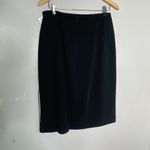 Oscar de la Renta  Skirt Black Slit Office Career Classic Pencil 10 Photo 2