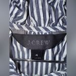 J.Crew  Ruffle Top Sleeveless Blue White Striped Poplin Shirt Style G0825 Size 4 Photo 3