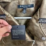 Baccini NWT  Women's Biker Leather Jacket Coat Rose Gold Metallic Size: Small Photo 3