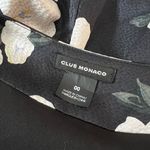 Club Monaco zemphira black silk floral romper size 00 Photo 8