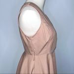 Double Zero Nude Tan Short Mini A-Line Dress Small Pleated Sleeveless Photo 7