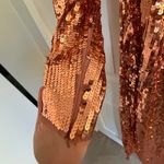 Mac Duggal 10788 One Sleeve High Slit Sequined Dress - Size 10 - Copper - NWT Photo 8