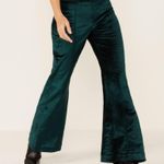 Free People NWT Walk With You Velvet Trousers Turquoise 2 Photo 8