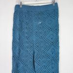 Free People  Beach Get Away Fauxchet Flare Pants Teal Blue Size XL EUC Photo 9