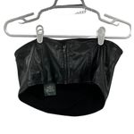 Wild Fable faux leather Black corset Crop Top zip back M concert festival party Photo 1
