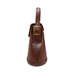 Valentino Garavani Vintage  Embossed Leather Top Handle Crossbody Bag Brown Gold Photo 7