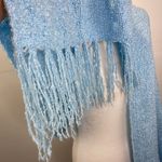 Source Unknown Blue Winter Knit Scarf Warm Thick Wrap Pattern Long for Outdoors Photo 3
