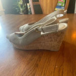 Maurice's  Cork Wedge Heels Sz 10 Danielle Slingback Open Toe Cute! EUC! Bin‎ A Photo 3