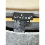 Carole Little Women’s Plus Size Top Silver Crushed Velvet 1X VTG New Years Photo 3