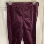 Gap Chic Burgundy Side Zip Velvet Leggings Size 26R dark academia preppy Photo 2