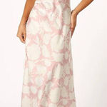 Petal and Pup Strapless Maxi Dress Size Large Floral Pink NEW Photo 0