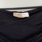 Bailey 44 Bodycon Black Dress Size Small Long Sleeve LBD Ruched Asymmetrical Photo 3