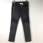 LF Carmar Moto Skinny Acid Wash Jeans Charcoal Size 26 NWT Photo 2