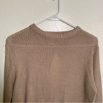 ZARA Knit Crewneck Sweater Beige Open Back M Photo 1