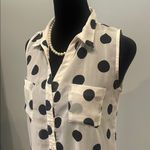 Ultra Flirt Women’s black and white sleeveless summer top Photo 1