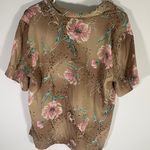 Sag Harbor Vintage Women’s Button Down Floral Print Design Blouse Size 14 Photo 4