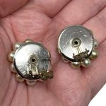 Vintage Signed Japan Gold Tone Bead Cluster Clip On Earrings Classy Formal Photo 5