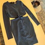 Bec & Bridge Navy Blue Dress Long Sleeve Tie front size 8 Photo 0
