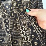 American Vintage Vintage 90s Boxy Geometric Southwestern Button Down Lightweight Blouse 20W Photo 5