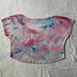 Workshop Anchor Tie Dye Short Sleeve Crop Top in Pink/Blue/White - Size Medium Photo 7