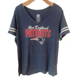 New England Patriots T Shirt Womens XXL Blue V Neck NFL Team Apparel Football Photo 0