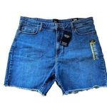 Lee  Women's Plus Size Mid Rise Boyfriend Jean Shorts Pure Blizzard Wash 18M NWT Photo 0