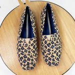 Toms  Alpargata Leopard Print Canvas Slip‎ On Shoes Tan Blue Women Size 9 Photo 3