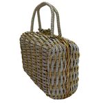 KORET Vintage 60’s Gold & Silver Woven Metal Handbag Photo 2