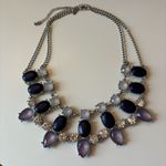 Lia Sophia  navy and purple silver statement necklace Photo 0