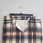 Women's Plaid Wool Straight Pencil Skirt Size XL Blue Photo 2