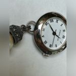 VINTAGE JUDITH JACK MARCASITE PEARL Toggle Bracelet WATCH Black Photo 8