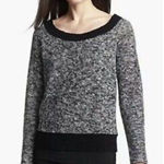 Eileen Fisher Black Melange Linen Twist Sweater XS Photo 0