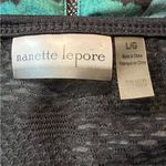 Nanette Lepore Tank Top Black Floral with Mesh Top Size Large Photo 3