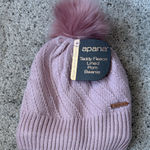 Apana  Mauve Teddy Fleece Pom Beanie Photo 0
