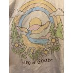 Life is Good Rainbow River Forest Crop T Shirt Women Sz XS Cream Crusher Tee NWT Photo 1