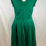 Modcloth Emily & Fin emerald green 100% cotton postures midi dress size large Photo 9