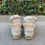 Christian Louboutin Cataclou 60 Cork light gold and white platform sandal IT 35 Photo 4