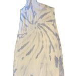 ZARA  asymmetrical ribbed baby blue and white tie dye tank dress Photo 6