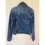 Paige Rowan Star Patch Denim Tucker Jacket Patches Star Blue Women's Medium Photo 3