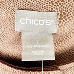 Chico's Faux Scuba Suede Jacket Size 1 Medium 8/10 NWT Desert Tan Photo 5