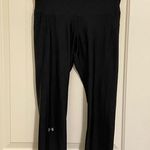 Under Armour NWOT women’s solid black athletic active wide band capri leggings M Photo 0