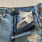 Abercrombie & Fitch  High Rise Mom Shorts 26 / 2 Distressed Denim Cutoff Light Wa Photo 7