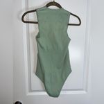 OQQ Women's 1 Piece Bodysuit Sexy Ribbed Strappy Square Neck Sleeveless Sz Large Green Photo 6