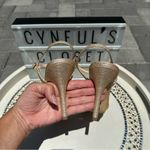 Badgley Mischka American Glamour gold sparkly heels sz 6 Photo 9