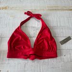 J.Crew DD Halter Tie Back Bikini Top NWT size Small in Venetian Red Swimsuit Photo 1