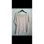LUNGO L'ARNO Linen Knit Pink Oversized Top Short Sleeve Euro Cottage Earthy Soft Size 3X Photo 4