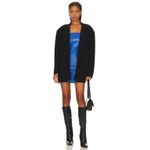 LBLC The Label Marta Mini Dress in Blue Small New Womens Vegan Faux Leather Photo 3